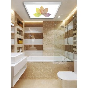 Resim Gökyüzü Panel Banyo AVIZE-60 cm x 60 cm -54WATT-LED-ARMATÜR-WC-AYDINLATMA-DESENLI-PANEL-BANYO-LED-SU Almaz LED Lamba-A+ 