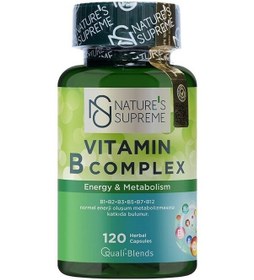 Resim Natures Supreme Vitamin B Complex 120 Kapsül Aromasiz 