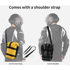 Resim Vkemall Motorsiklet Koruma Çubuğu Çantası - Su Geçirmez Tek Omuz Çantası, Yan Çantası, Frame Çantası Siyah Etiket Yok 