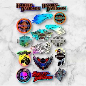 Resim Limitless Design Harley Sticker Seti – Renkli & Özgün Tasarımlar | Kask, Motosiklet, Laptop Uyumlu 