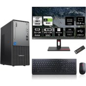 Resim Lenovo Thinkcentre Neo 50T Gen 5 Intel Core I7 13700 32GB 512GB SSD GTX1650/4GB 23.8" Fhd Monitör Windows 11 Home Masaüstü Bilgisayar & Per4 USB Bellek 12UB000LTRMNT2357 