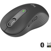 Resim logitech Signature M650 Büyük Boy Sağ El Için Sessiz Kablosuz Mouse, Siyah 910-006236 