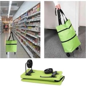 Resim Twin Store Alışveriş Çantası Katlanabilir Pazar Arabası Tekerlekli Pazar Arabası Katlanabilir 