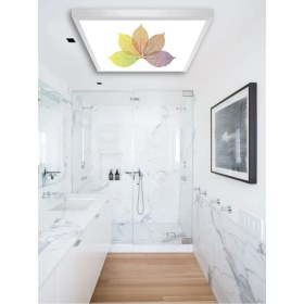 Resim Gökyüzü Panel Banyo AVIZE-60 cm x 60 cm -54WATT-LED-ARMATÜR-WC-AYDINLATMA-DESENLI-PANEL-BANYO-LED-SU Almaz LED Lamba-A+ 