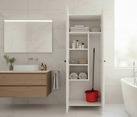 Resim LAVO İKİ KAPAKLI TEMİZLİK DOLABI, 54X160X33 
