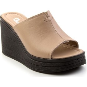 Resim Bambi Vizon Leather Kadın Terlik K04040012603 Vizon 
