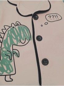 Resim Baby Lina Anne Ve Bebek Ürünleri Bebek Pijama Takımı Dino Baskılı Alt-üst Set 