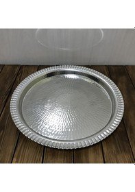 Resim Dövme Bakır Çirtikli Fırın Tepsisi 35 cm Gümüş 