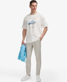 Resim Cacharel Bej Slim Fit Pamuk Karışımlı Beli Lastikli Kanvas Pantolon 