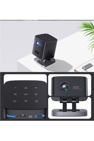 Resim Havit Android 9.0 Pro Ruby Taşınabilir Bataryalı DLP Projeksiyon Cihazı-5G WiFi Desteği-Bluetooth 