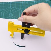 Resim 1 adet Ratchet Kolu ile Pusula Daire Kesici, Doğum Günü Kartı Yapımı Kağıt Kumaş El Sanatları DIY Scrapbooking için Daire Kesici 
