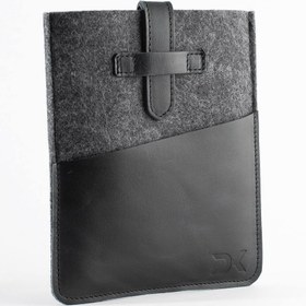 Resim DK LEATHER Apple Ipad Air 5 (5. Nesil) 10.9" Hakiki Deri Ve Keçe Cepli Koruyucu Tablet Kılıfı Çantası 