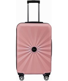 Resim 2'li Valiz Seti Polikarbon Orta Boy - Kabin Boy Valiz Rose 1809 Rose 
