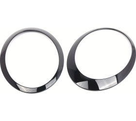Resim Globalbloom Bmw Mini R50 R52 R53 Far Dekorasyon Halkası Siyah 2 Parça Oto Yedek Parça 