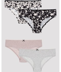 Resim Penti Dark Shadow Floral 5'li Çok Renkli Hipster Külot Çok Renkli 
