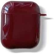 Resim for AirPods 1/2/3/Pro/Pro2 için uygun bordo renkli kılıf 