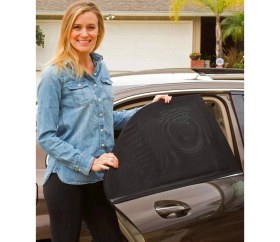 Resim Joseki 80x50 cm Araba Camı Güneşliği Arka Koltuk Sineklik Özellikli Çıkartılabilir Tasarım 