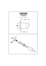 Resim Grohe Vitalio Start Meridyendukkan 2 Akışlı El Duşu Seti Gümüş 