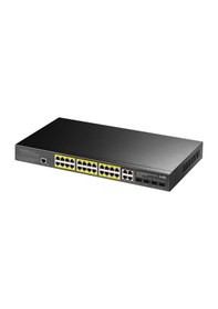 Resim Cudy GS2028PS4 4combo 1konson 24 Port Gigabit 400 W Poe Yönetilebilir Metal Rack Mount Switch 