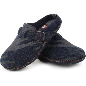 Resim Gezer 15405 Erkek Keçe Sessiz Kaymaz Hafif Taban Ev Misafir Terliği 