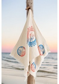 Resim Varol Organik %100 Pamuk Müslin Peştemal - Dualis Dualıs/pestemal Krem 