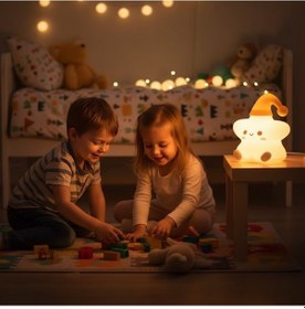 Resim Yıldız Figürlü Pofuduk Led Gece Lambası Yumuşak Dokulu Masaüstü Çok Renkli 