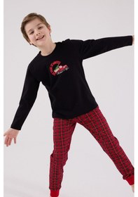 Resim Arnetta Erkek Çocuk Siyah Pijama Takımı 5274-48535 Siyah 