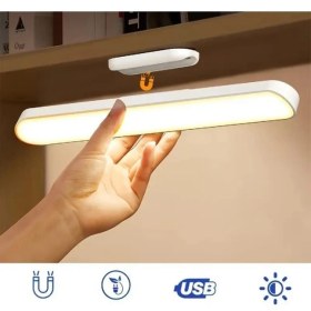 Resim Nirnisa Gözü Yormayan Şarjlı LED Işık Kitap Okuma Masa Lambası Dolap Içi Mıknatıslı LED Aplik Lamba 