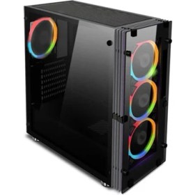 Resim Rampage Imposıng Siyah 4* Aurora Rgb Fan Oyuncu Kasası 