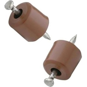 Resim Glaswen Çivili Raf Pimi Duvar Dolap Mobilya Pimi Sert Plastik Raf Tutucu Kahverengi 100 Adet Tekli (1 Paket) 