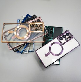 Resim m.tk moveteck Samsung Galaxy S23 Ultra Kılıf Kamera Lens Korumalı Yumuşak Metalik Magsafe Şarjlı Zrıh 