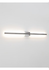 Resim Maxi Lüks Duvar Ayna Banyo Tablo Aplik 80 Cm Krom 3000 K Günışık Krom 