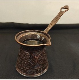 Resim Osmanlı Motifli Antik Bakır Renk Cezve İndüksiyon 