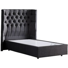 Resim Setaymobilya Baza, Matilda Tek Kişilik Baza + Başlık Seti, Antrasit 