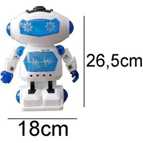 Resim Işıklı Müzikli Sesli Dans Eden Hareket Eden Akıllı 26,5cm İnteraktif Eğitici Oyuncak Robot 