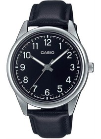 Resim Casio Siyah Deri Kayışlı Siyah Kadran Erkek Kol Saati 