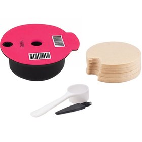 Resim ICafilas 50 Filtre Kağıdı Yeniden Kullanılabilir Filtre Pembe 60ML 