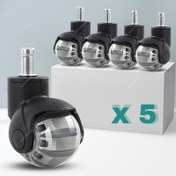 Resim Paket 5 Adet, 5.08 cm Gri Top Tekerlekler - Ağır Hizmet Tipi Döner Tekerlek, Sessiz ve Dayanıklı, Ahşap/Karo Halılar için Sorunsuz Kayma, Oyuncu Koltukları / Ofis Sandalyeleri, Ev ve Ofis Kullanımı,Endüstriyel Tekerlekler,Pürüzsüz Yuvarlanan Tekerlekler,Yüksek Yük Kapasitesi,Sağlam Yapı,Çok Yüzeyli Tekerlekler,Ofis Çalışanları,Mobilya Üreticileri 