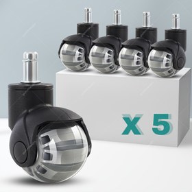 Resim Paket 5 Adet, 5.08 cm Gri Top Tekerlekler - Ağır Hizmet Tipi Döner Tekerlek, Sessiz ve Dayanıklı, Ahşap/Karo Halılar için Sorunsuz Kayma, Oyuncu Koltukları / Ofis Sandalyeleri, Ev ve Ofis Kullanımı,Endüstriyel Tekerlekler,Pürüzsüz Yuvarlanan Tekerlekler,Yüksek Yük Kapasitesi,Sağlam Yapı,Çok Yüzeyli Tekerlekler,Ofis Çalışanları,Mobilya Üreticileri 