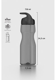Resim Renga Moly 730 Ml Tritan Pipetli Matara 912115 Siyah Siyah 