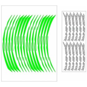 Resim Florasan Yeşil Bajaj Dominar Uyumlu Büyük Jant Şeridi 