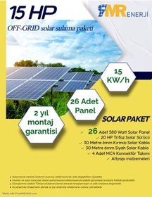 Resim 15 Hp-15 Kw Off-grid Solar Sulama Paketi 