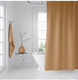 Resim Zethome Banyo Duş Perdesi 0010 Bej 120x200 Perde Borusu Askı Apar Çok Renkli 