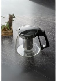 Resim Süzgeçli Cam Demlik 1100 Ml Şeffaf 