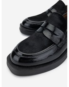 Resim Valmenti Kadın Hakiki Deri Makosen Ayakkabı 957 42003 Bn Ayk Sk24-25 Syh Krsk Rgn/tay SIYAH RUGAN 