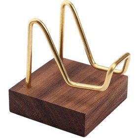 Resim Suntek Gemstone Mineral Style 03 Için Metal Kol Ahşap Taban 