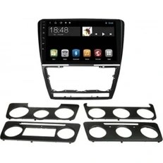Resim NAVİ Skoda Octavia 2007-2012 Siyah 4GB Ram 64GB Hafıza 8 Çekirdek Carplay Kamera Android Multimedya 
