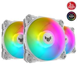 Resim Asus TUF Gaming TF120 ARGB Kontrollü Fan Beyaz - 3'lü Paket 
