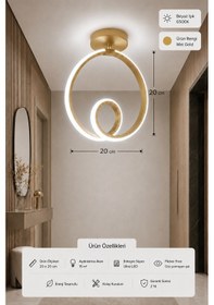 Resim Ovira Led Plafonyer Avize Beyaz Işık Eskitme 