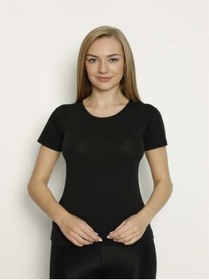 Resim SEASOUL Kadın Bambu Yuvarlak Yaka T-shirt 